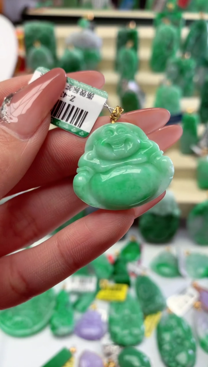 【闪购商品】翡翠颈饰18K金镶嵌挂件