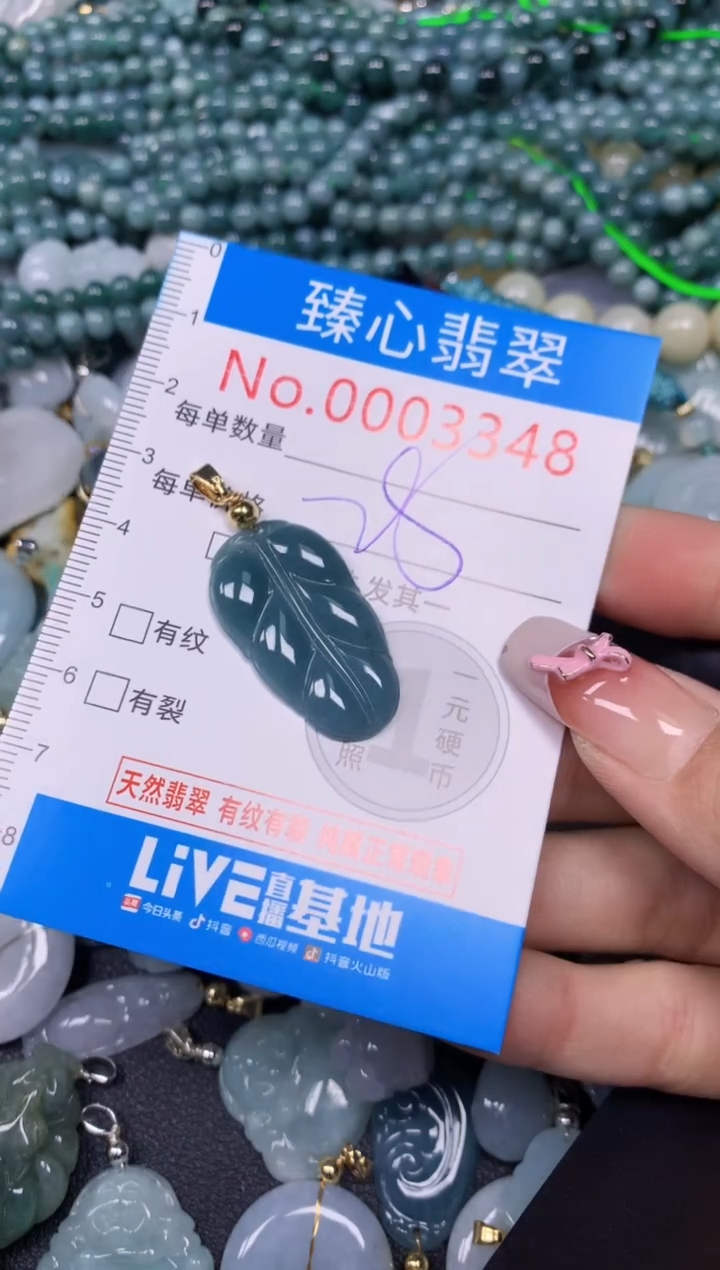 【闪购商品】翡翠颈饰未镶嵌含绳0003348