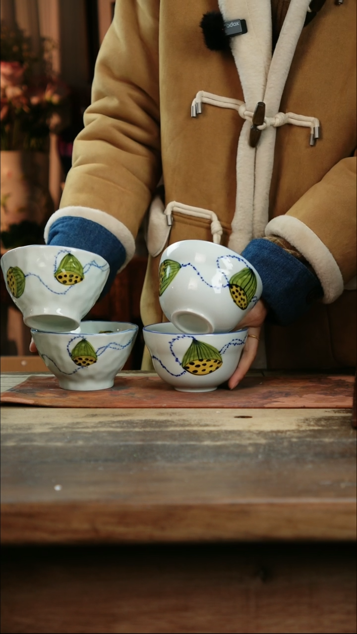 【闪购商品】瓷片景德镇纯手工釉下彩精品花瓶