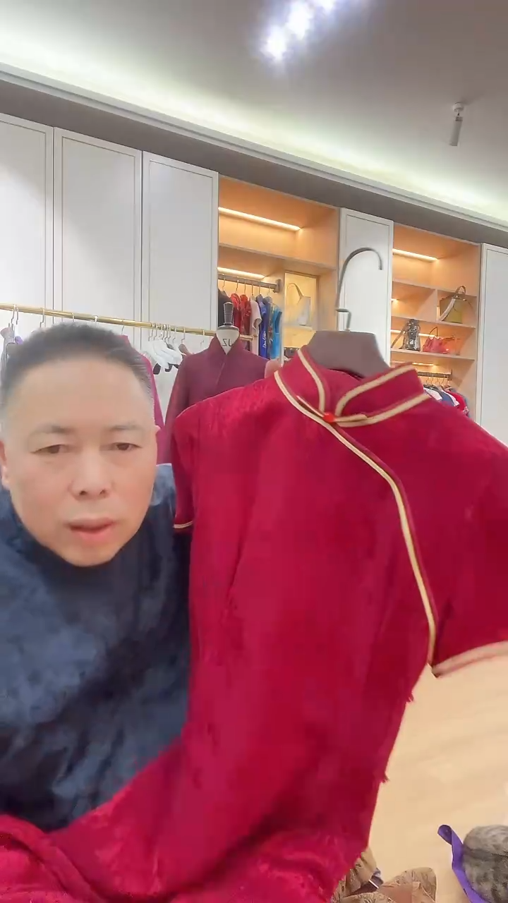 喜庆红色旗袍M码