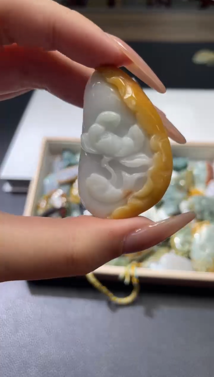 颈饰未镶嵌翡翠天然A货翡翠随机发一件193