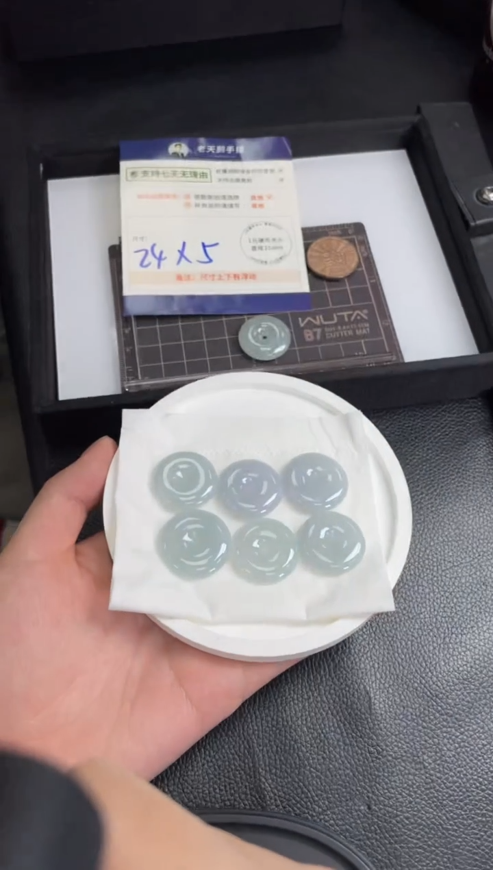 【闪购商品】翡翠挂件未镶嵌平安扣配绳/多样性发其一CP