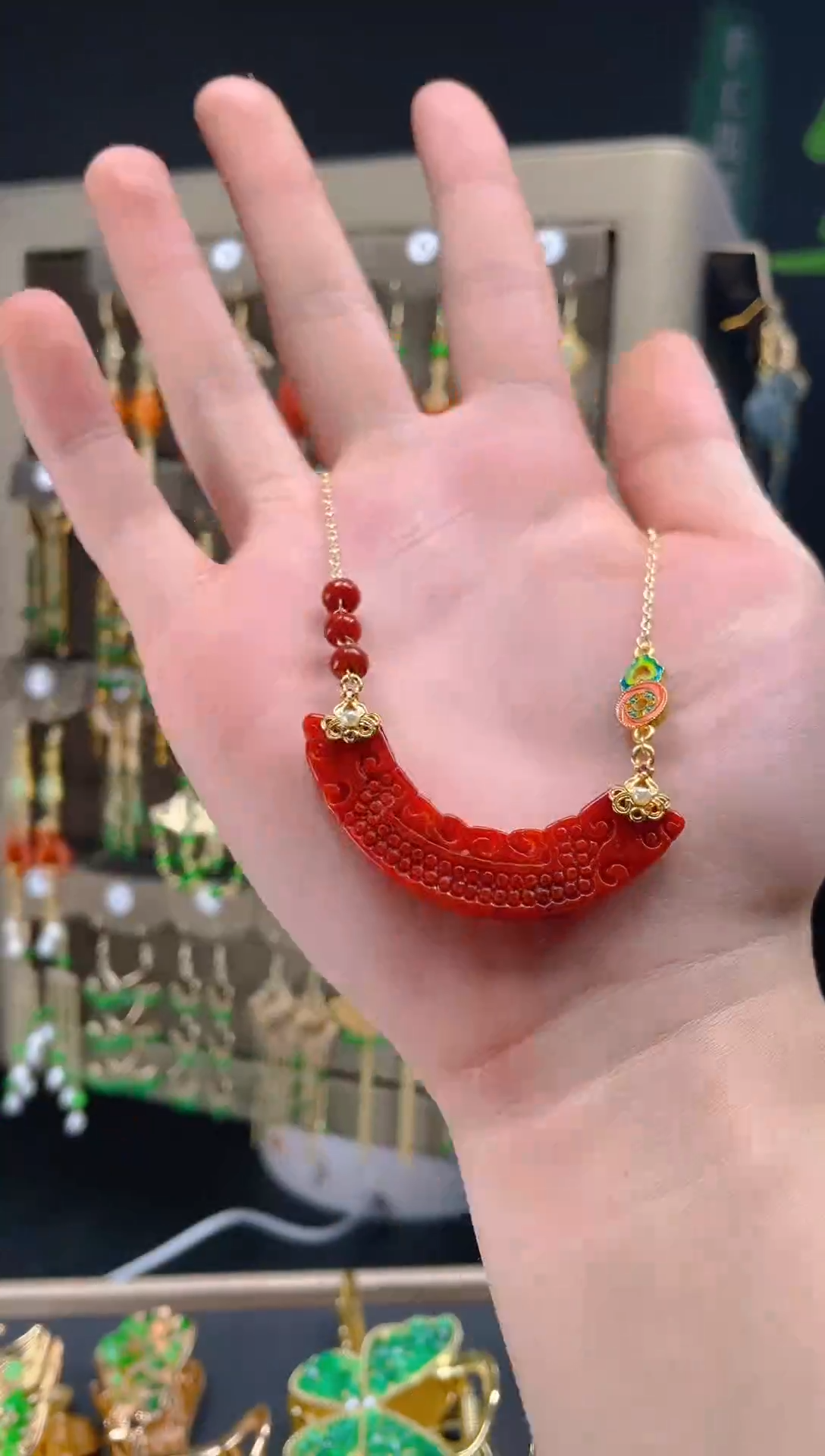 【闪购商品】翡翠耳饰合金081翡翠饰品