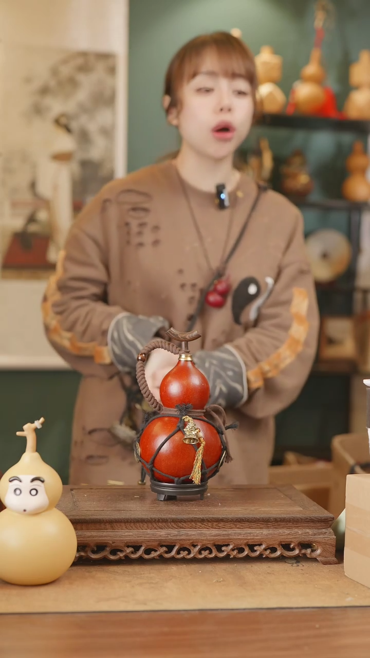 【闪购商品】119号精品天然大漆工艺防渗内胆酒葫芦~