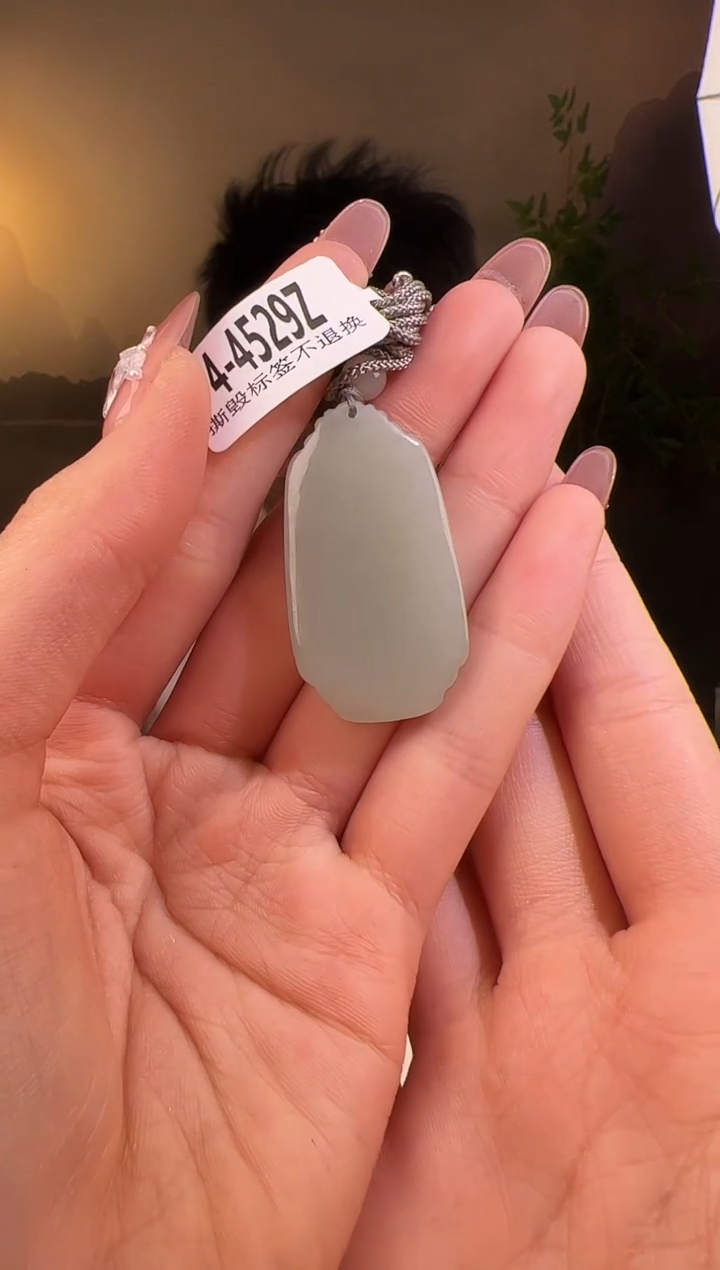 【闪购商品】和田玉颈饰未镶嵌无事牌4529