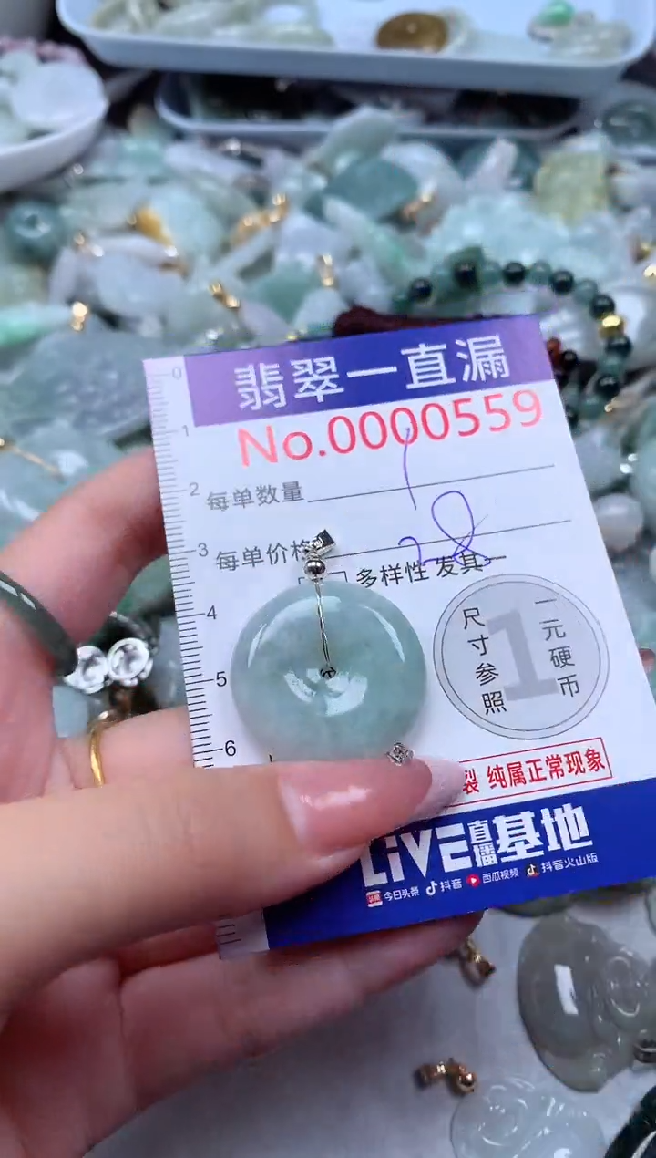 翡翠未镶嵌吊坠(不含链)559