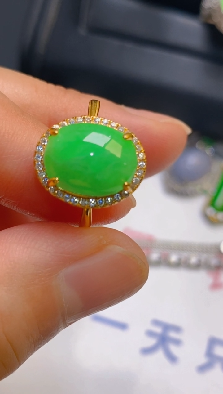 【闪购商品】翡翠耳饰银S925镶嵌天然A货翡翠1