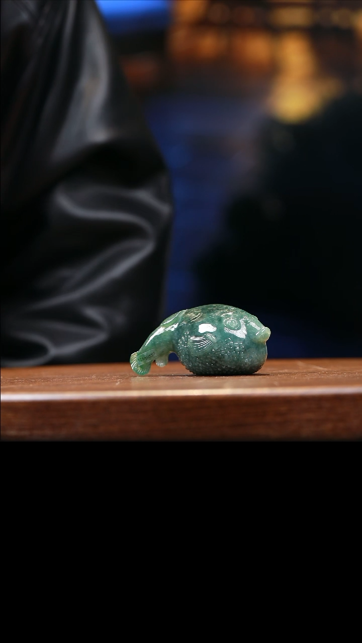 【闪购商品】翡翠摆件未镶嵌翡翠河豚