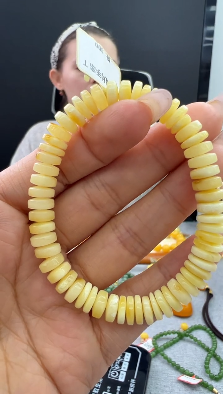 【闪购商品】琥珀手链未镶嵌1秒拍号