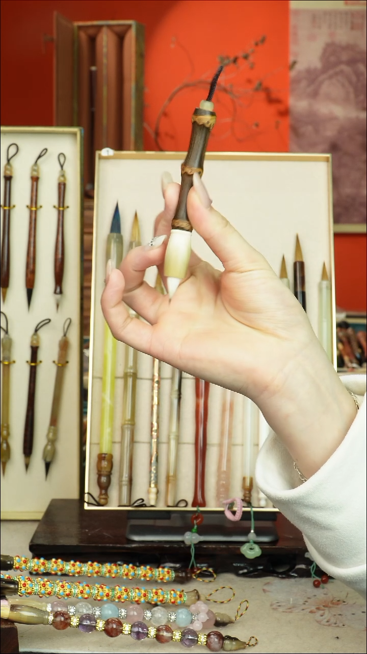 140号闪孤品高货毛笔链接 清水试笔 蘸墨不退