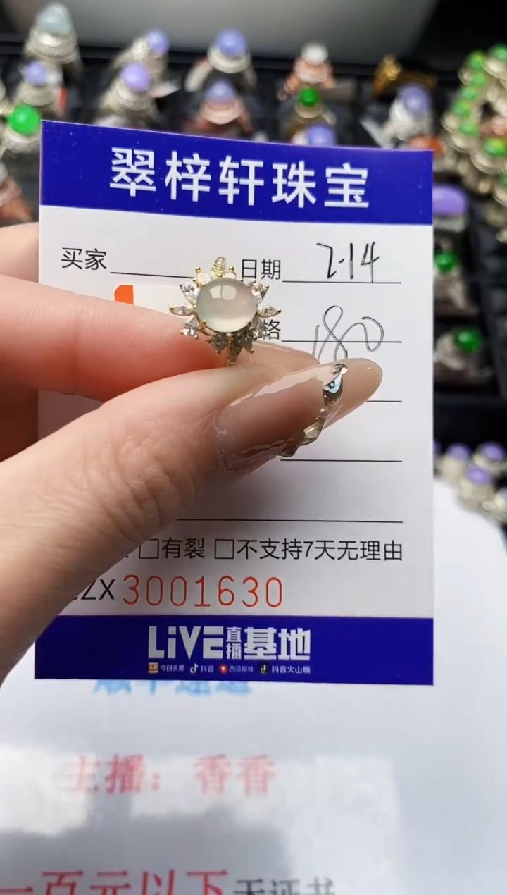 【闪购商品】翡翠戒指银S925镶嵌/1630