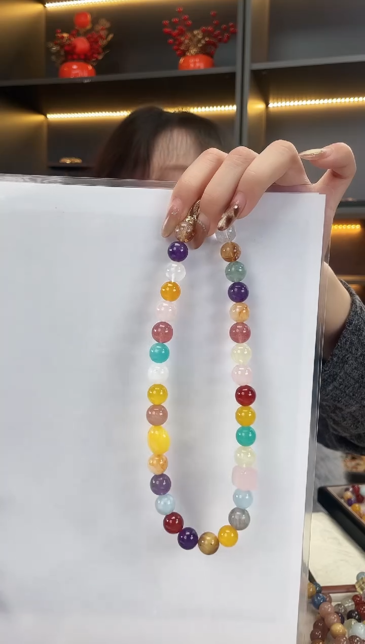 未镶嵌手链水晶黄水滴项链