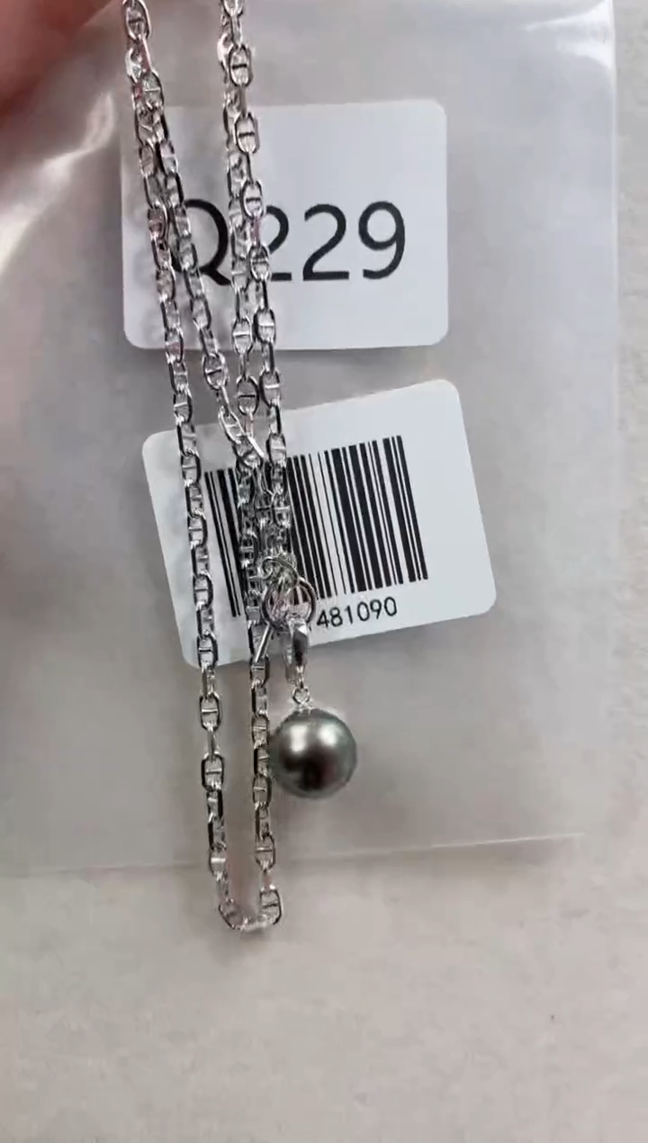 银S925镶嵌套链海水珍珠Q229