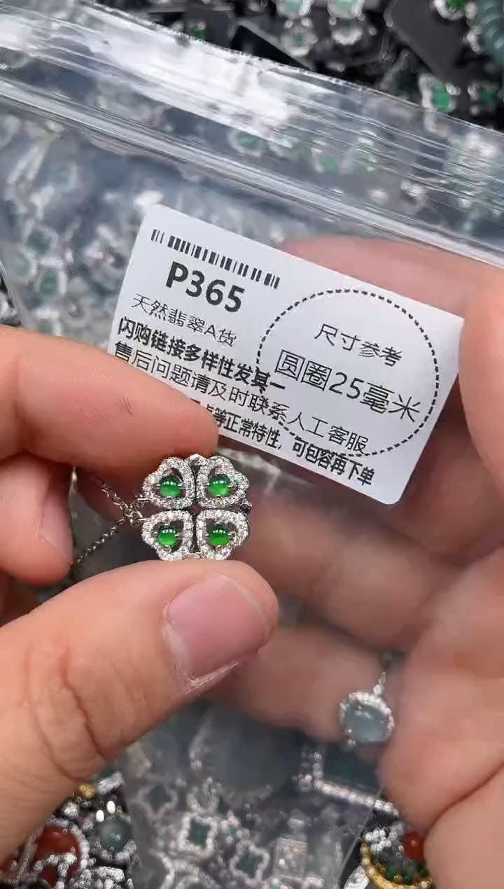 翡翠未镶嵌颈饰P365项链