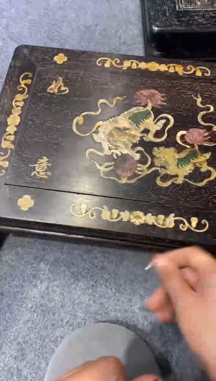 木紫檀拆件雕刻板以直播间实物为准微瑕老物件