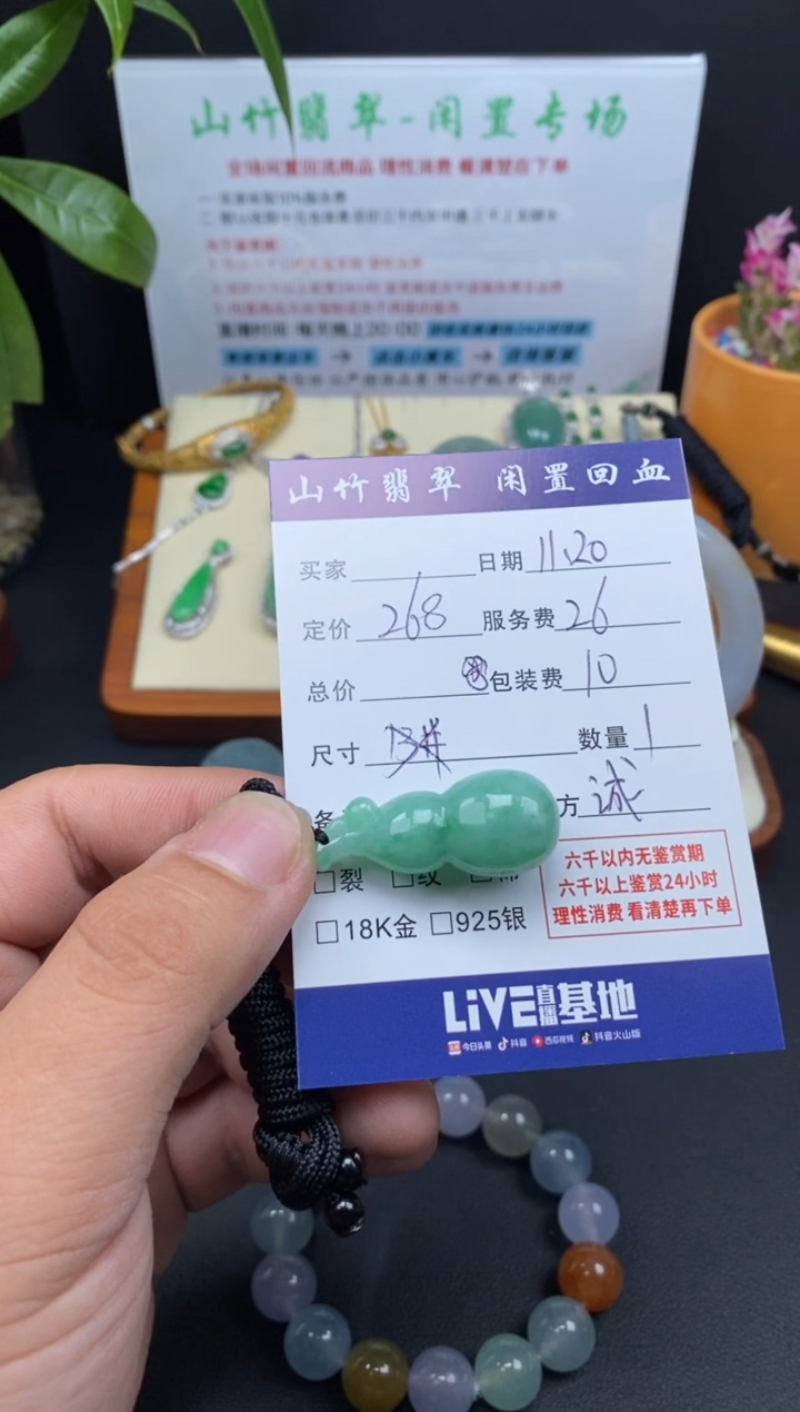 颈饰未镶嵌翡翠3001022