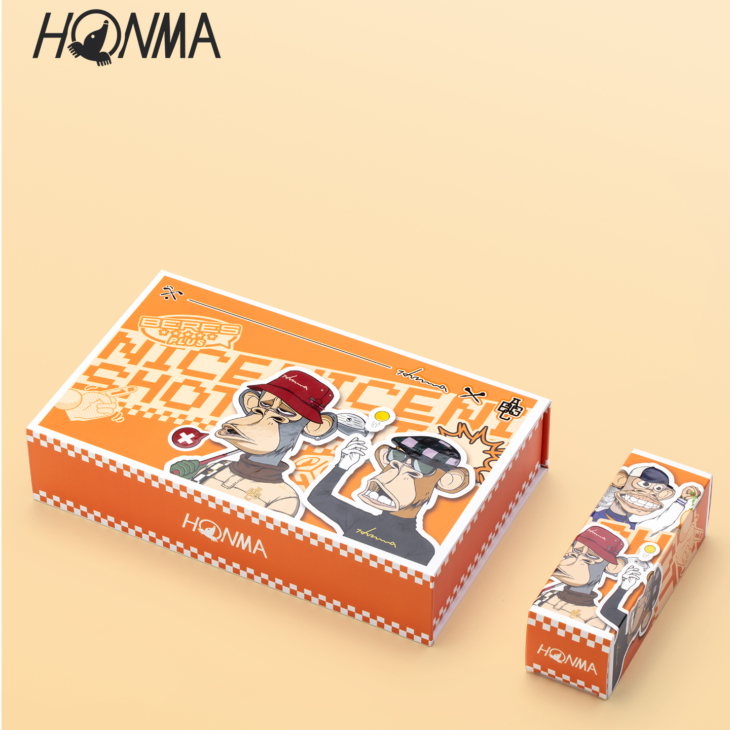 【15颗礼盒装】HONMA X 无聊猿联名高尔夫六层球远距低倒旋下场球