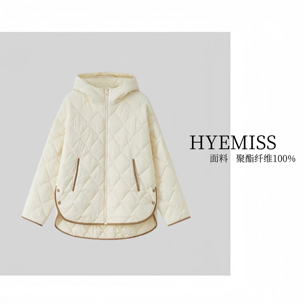 PD240301秋冬新款时尚休闲百搭简约宽松保暖棉服