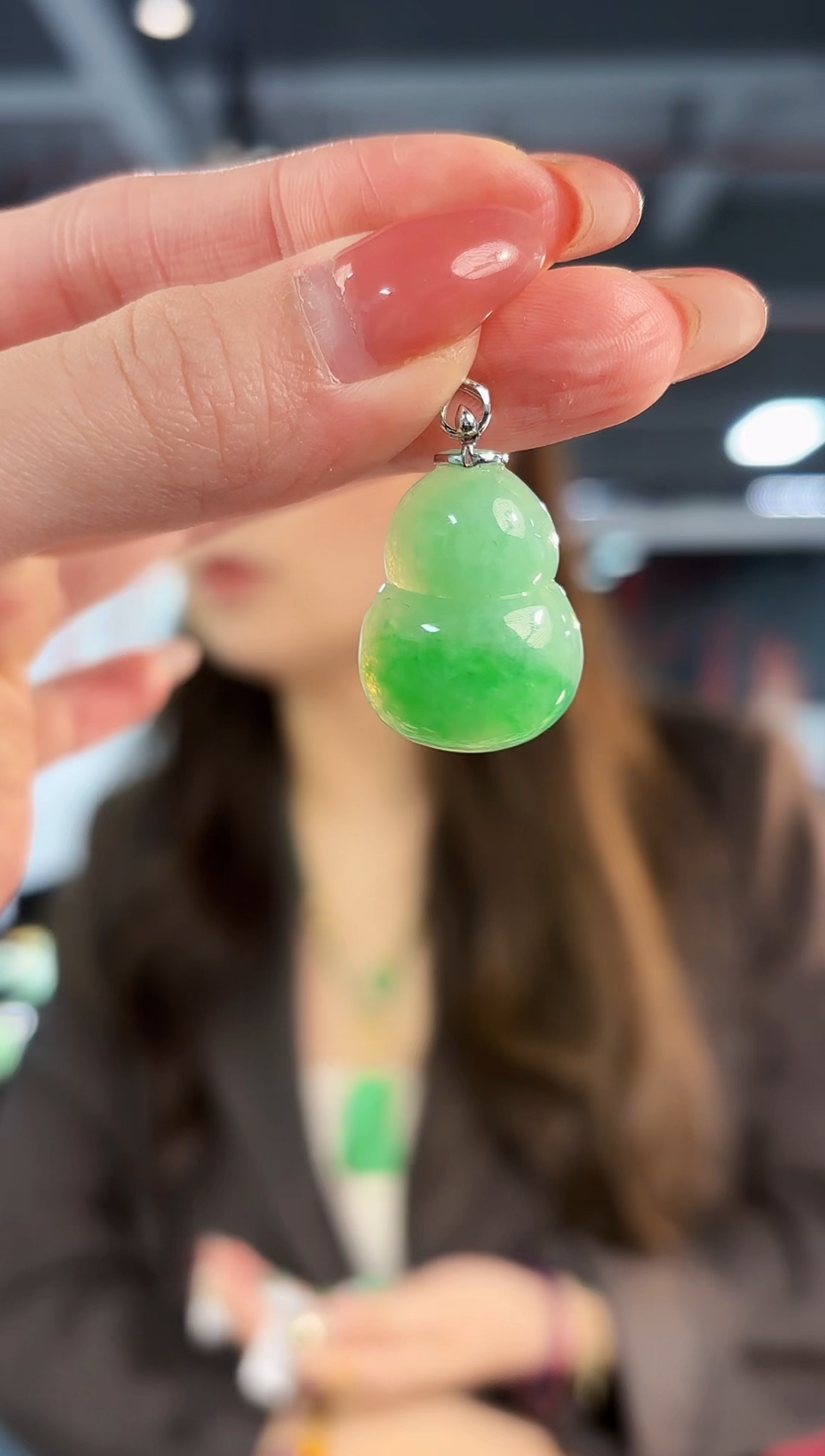 【闪购商品】翡翠颈饰18K金镶嵌缅料A货/支持复检/一件