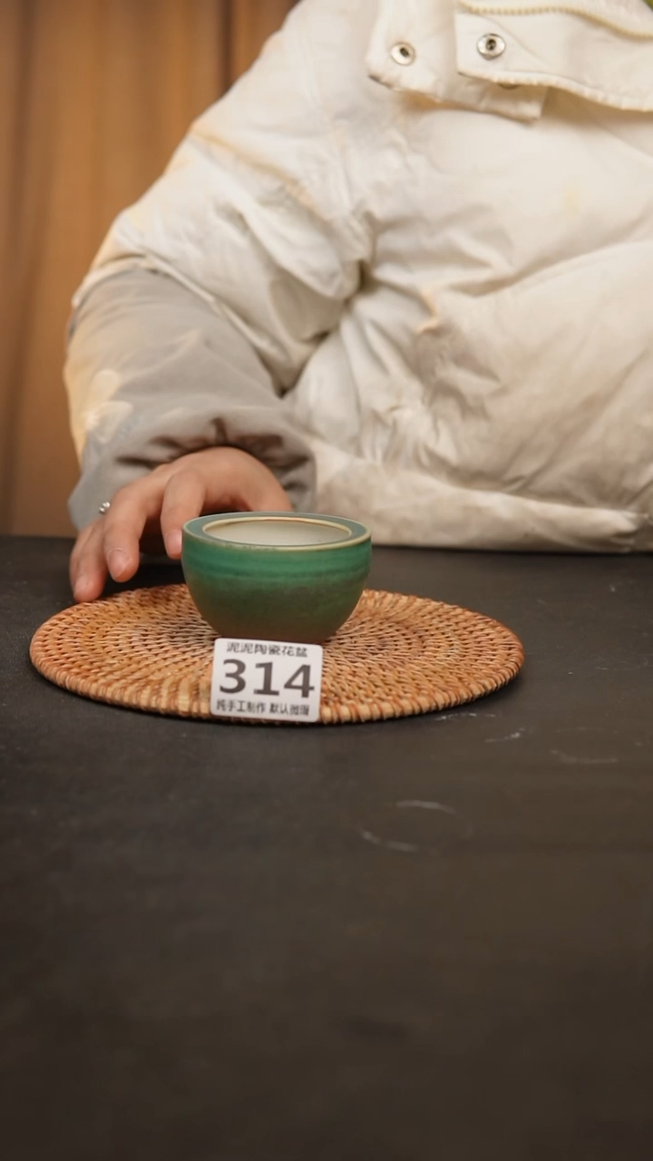 【闪购商品】瓷片314泥泥手工花盆口5-6