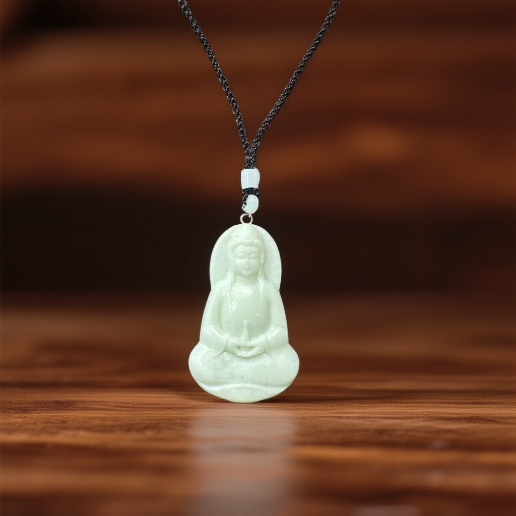 蓝田玉 山流水素衣观音