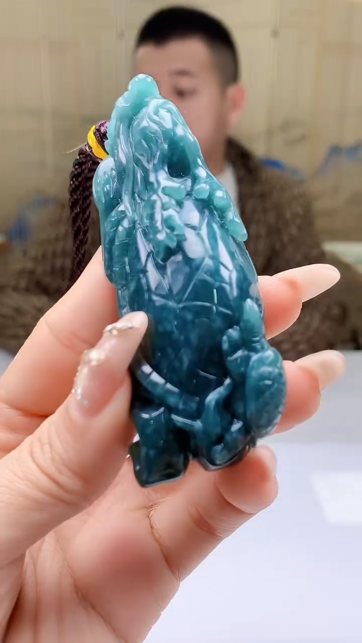 【闪购商品】定制翡翠未镶嵌4812ty-毛货挂件20