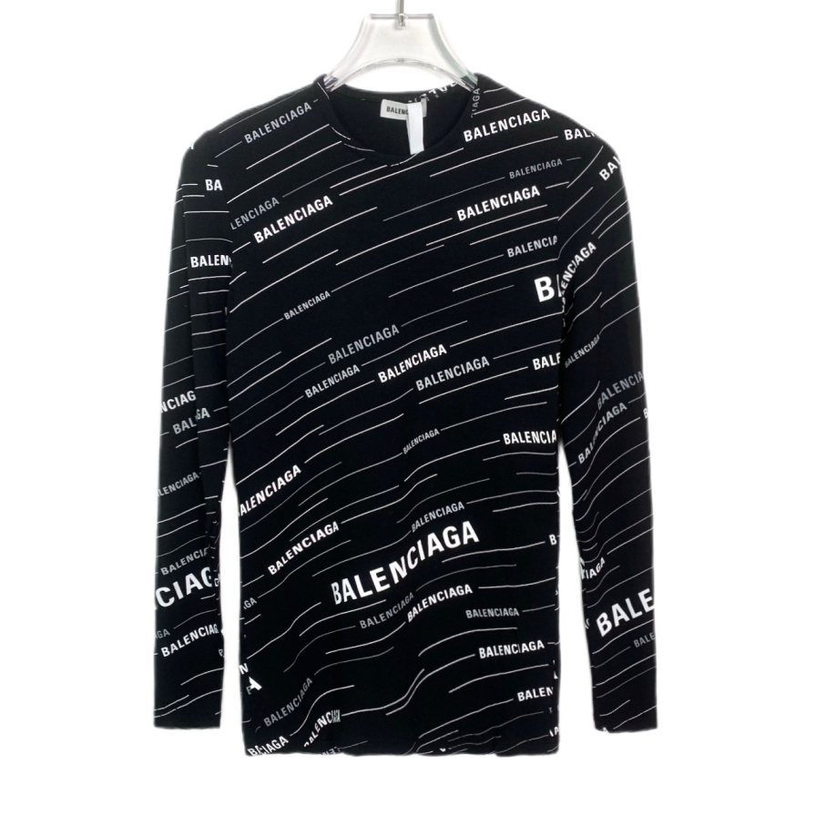 99新 Balenciaga/巴黎世家 99新/满印圆领打底衫/008953