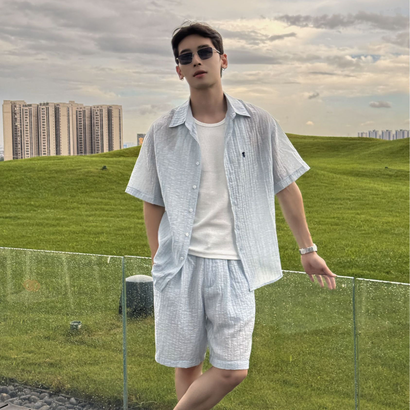 『天丝亚麻 极简松弛』夏季慵懒风休闲高级感百搭刺绣轻薄宽松衬衫