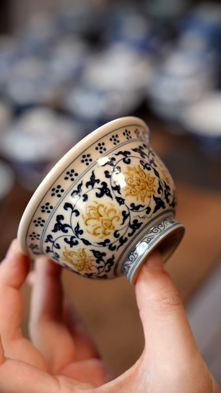 釉里金缠枝压手11111