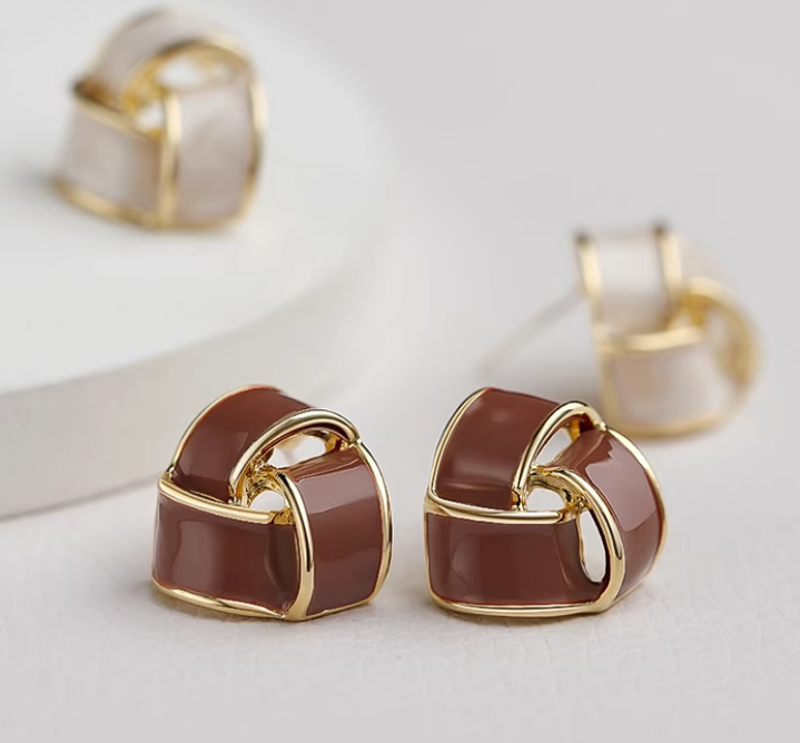 合金大理石耳饰 朋克简约耳饰套装素款耳扣蓝色NO退NO换谨慎下单3