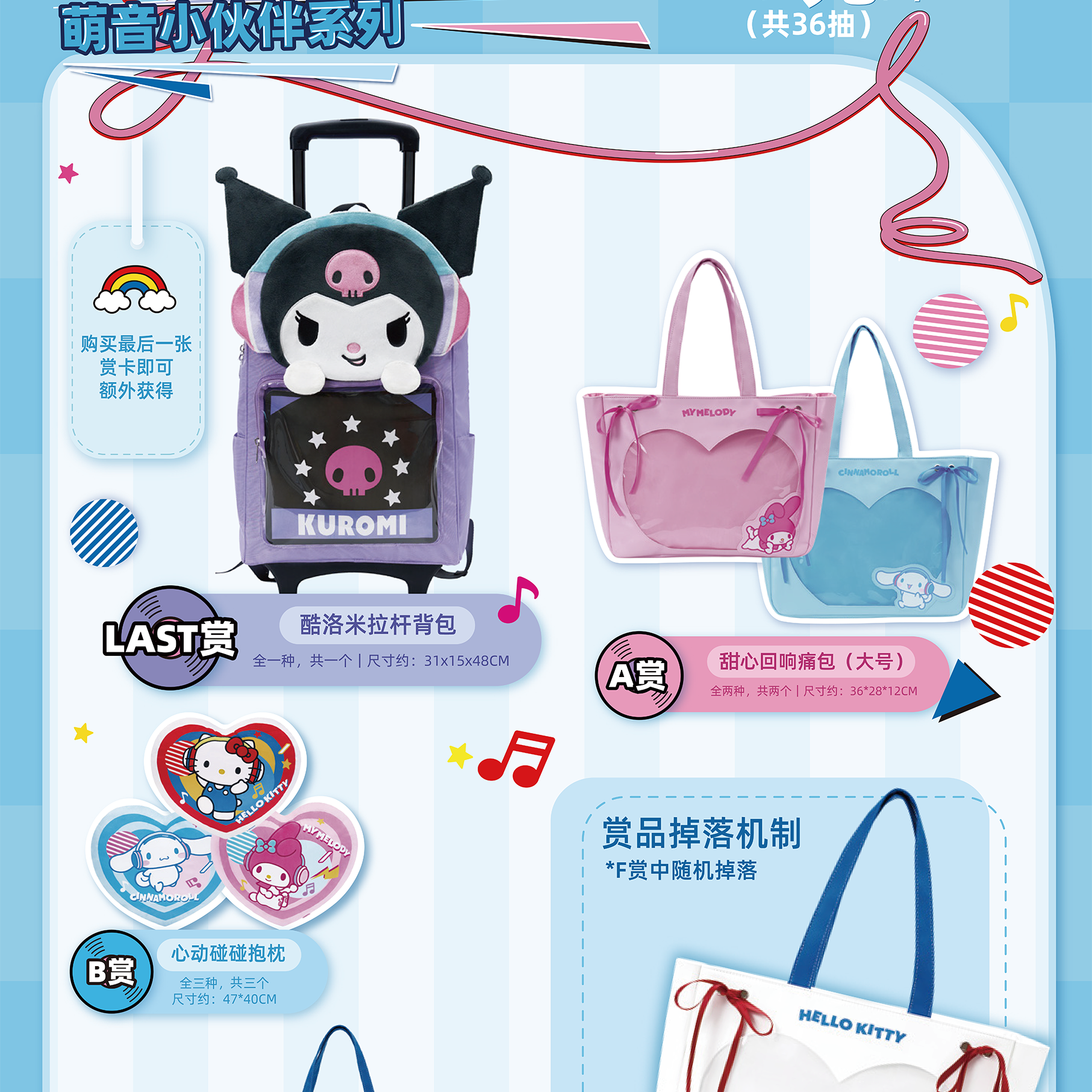 圆【抽抽另物赏】三丽鸥萌音小伙伴系列另物赏正版盲盒(代拆)