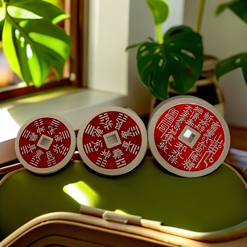 吊坠足银 足银银制品 足银999 红（大号）45mm山鬼花钱