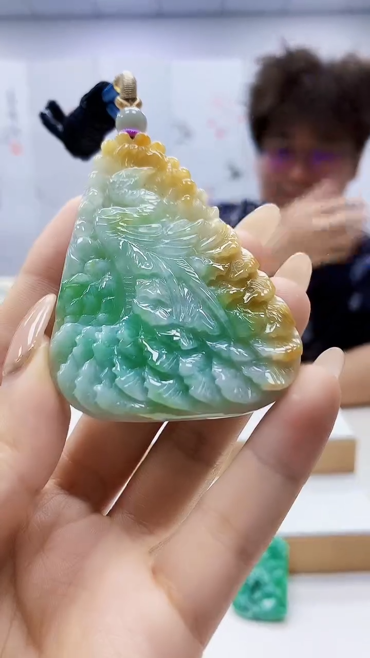 未镶嵌定制翡翠4688ty-毛货挂件34