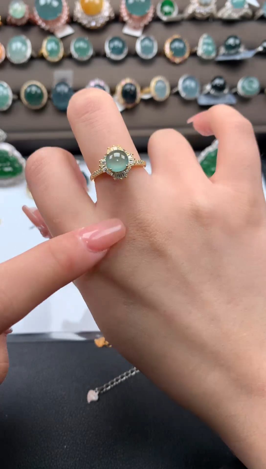 【闪购商品】翡翠戒指银S925镶嵌51241