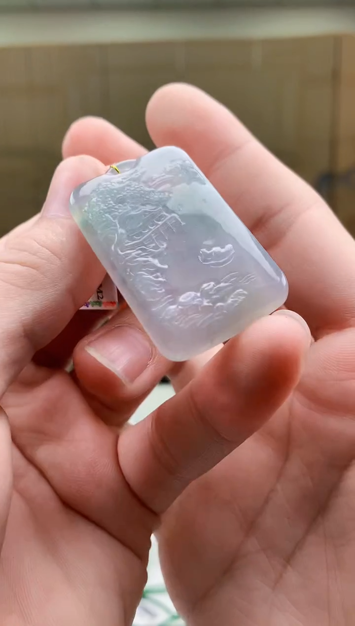 【闪购商品】定制翡翠未镶嵌4868bb-毛货挂件57