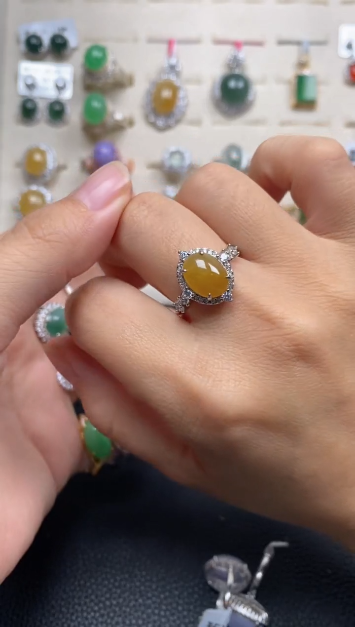 【闪购商品】翡翠戒指银S925镶嵌111111