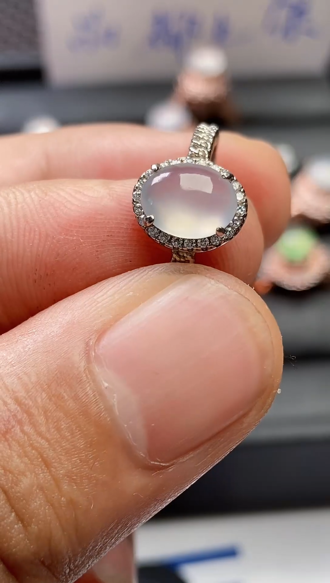 【闪购商品】翡翠戒指银S925镶嵌0000