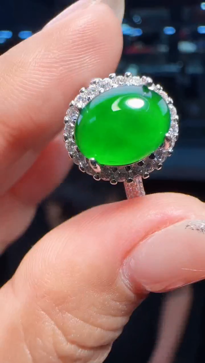 未镶嵌定制翡翠翡翠戒指4