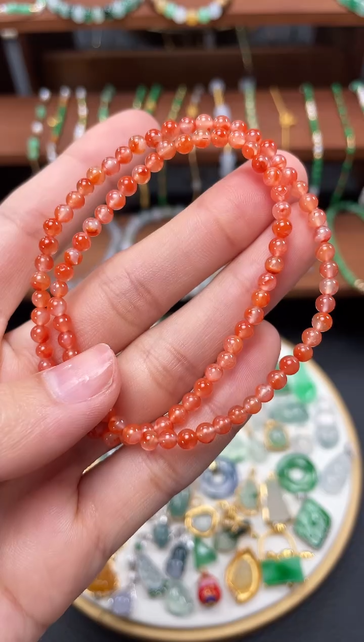 【闪购商品】南红玛瑙手串未镶嵌一个   436