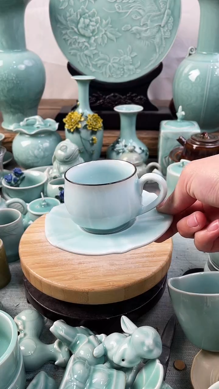 【闪购商品】1杯1托 特价福利 微瑕 慧仙青瓷