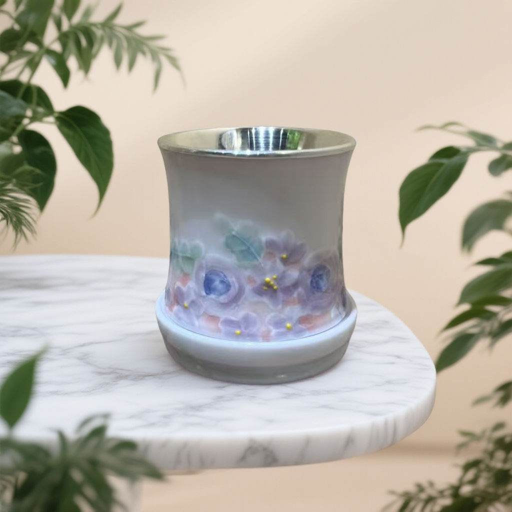 【蜂鸟·会客厅】瓷器 紫色小花转转杯