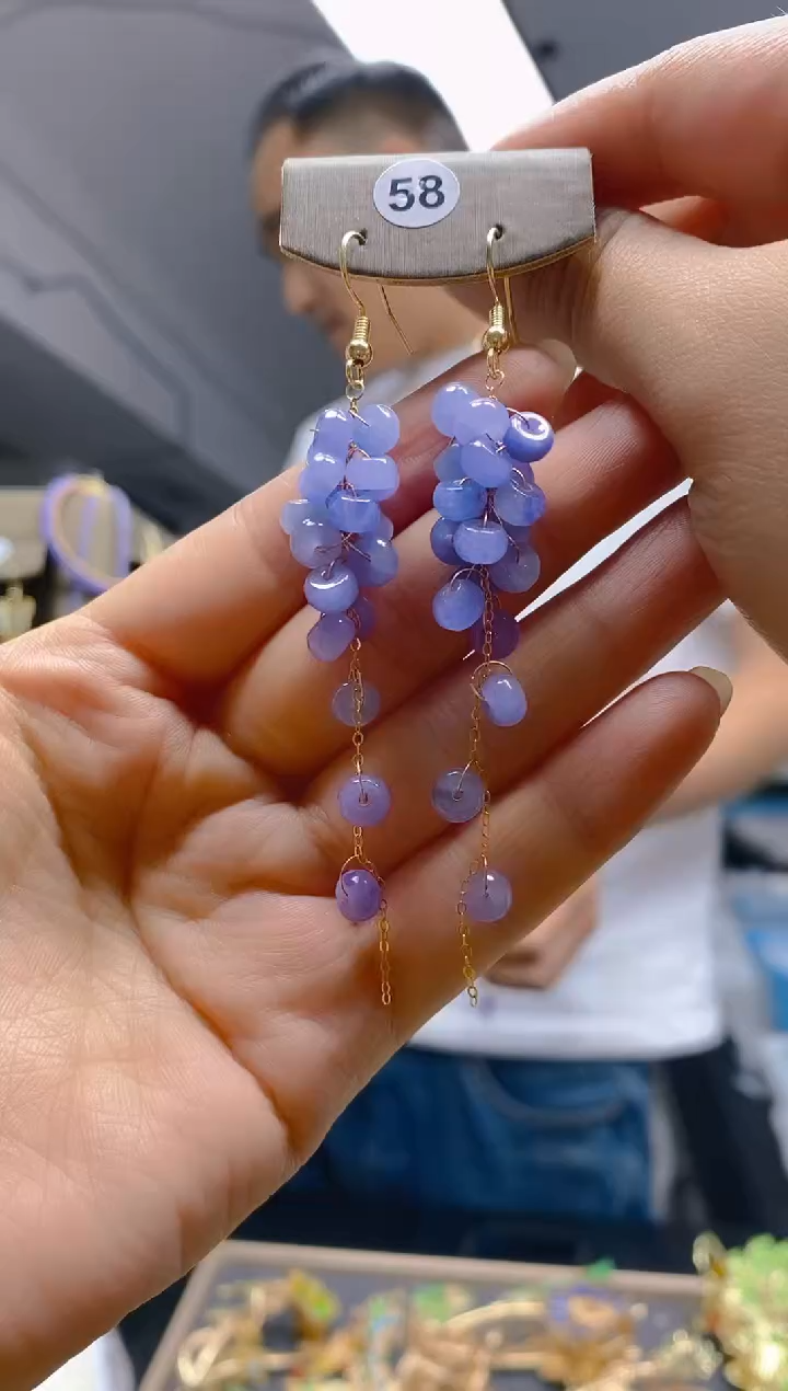 【闪购商品】翡翠耳饰合金0100翡翠耳钩