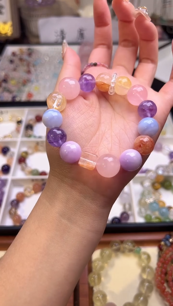 未镶嵌手串水晶满满