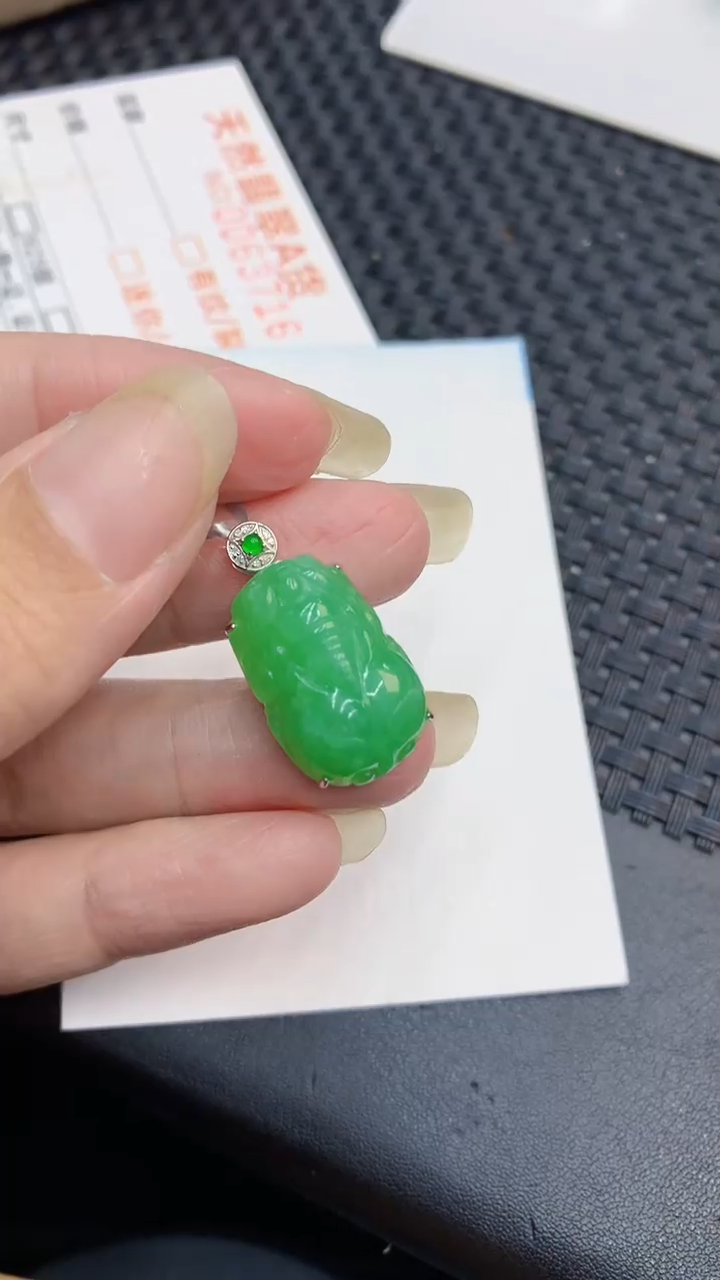 【闪购商品】翡翠颈饰18K金镶嵌            8