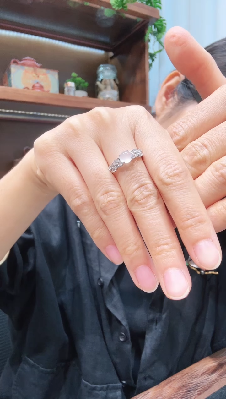 18K金镶嵌戒指翡翠00002580