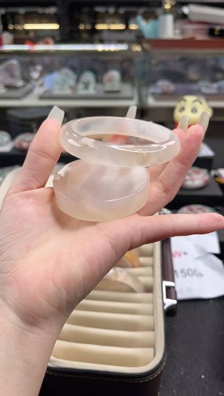 未镶嵌手镯石英质玉62圈口 （赠品镯心）3593298