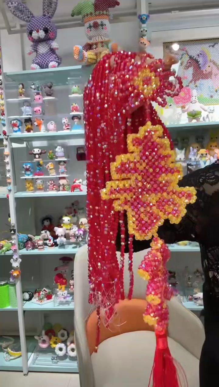 玻璃1528卡4水晶寿字材料包1套进口彩大红色