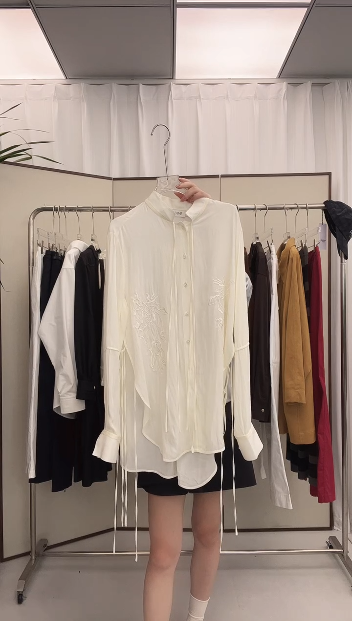 KEH FORME 25立领刺绣衬衣M码