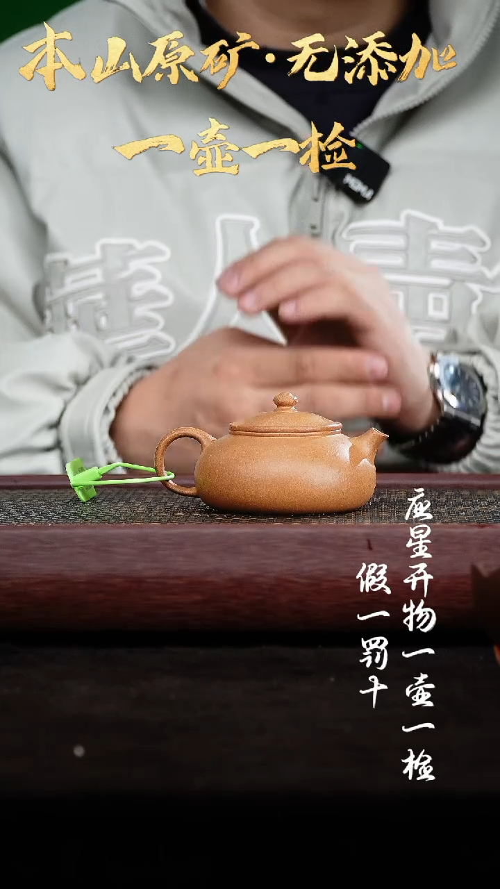 【闪购商品】紫砂茶壶老宕口黄金段 寒江 160cc