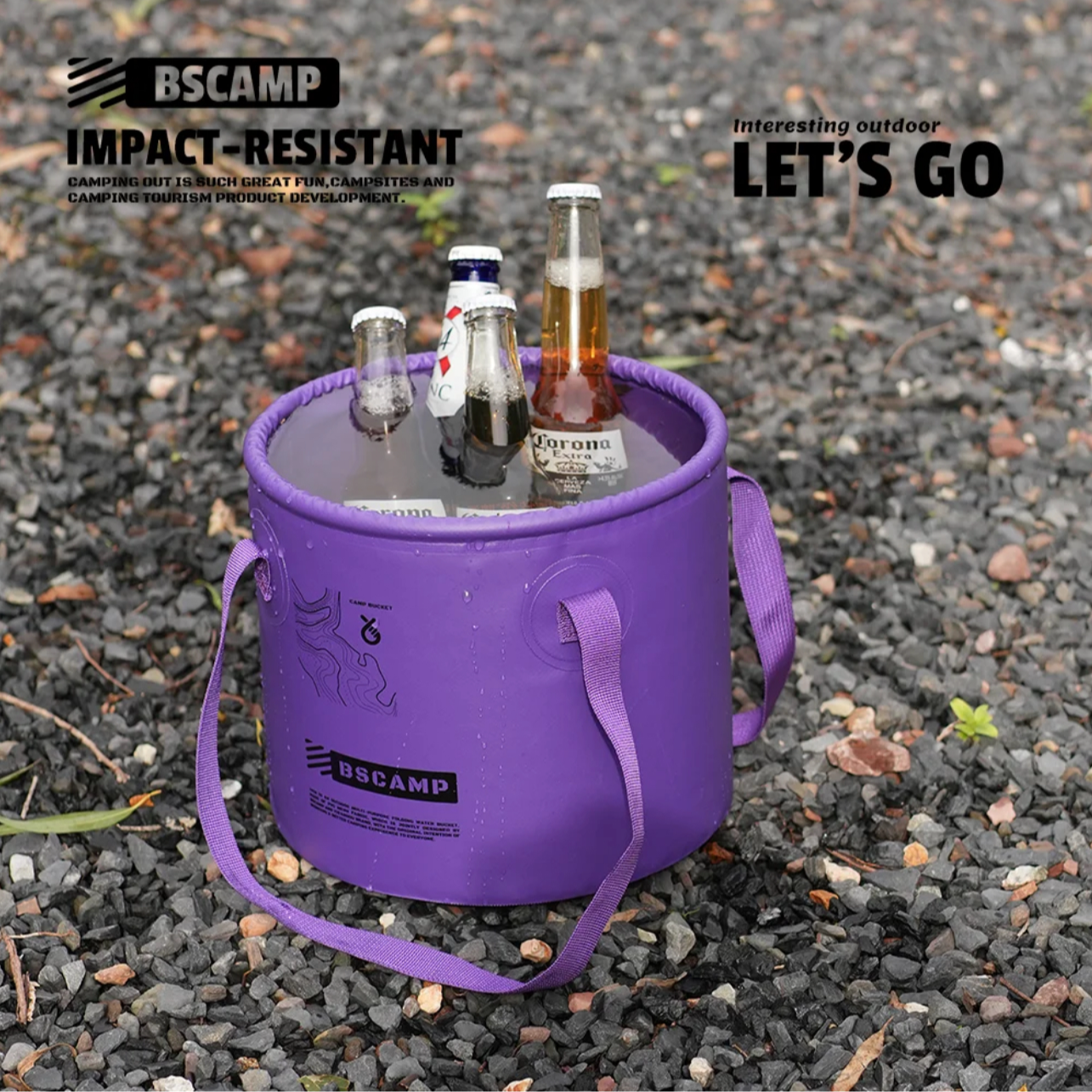 【BSCAMP】折叠水桶户外旅行露营防水便携易收纳多功能盛水圆形